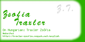 zsofia traxler business card